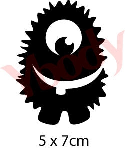 Glitzertattoo Schablone | 5x Einaugiges Monster-Ybody-Deinparadies.ch