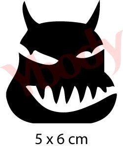 Glitzertattoo Schablone | 5x Kürbismonster-Ybody-Deinparadies.ch