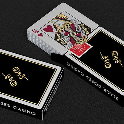 Gold Foil Black Roses Casino-Black Roses Playing Cards-Deinparadies.ch