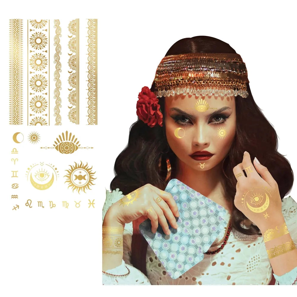 Goldene Aufklebetattoos | Wahrsagerin-Guirca-Deinparadies.ch