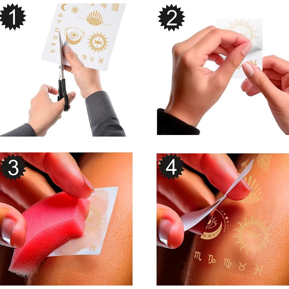 Goldene Aufklebetattoos | Wahrsagerin-Guirca-Deinparadies.ch