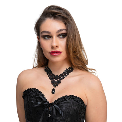 Gothisches Stickerei Halsband-Wicked-Deinparadies.ch