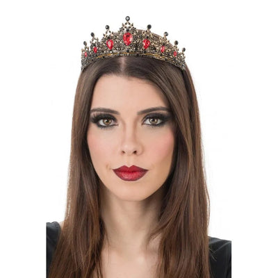 Gothisches Tiara mit roten Steinen-Chaks-Deinparadies.ch