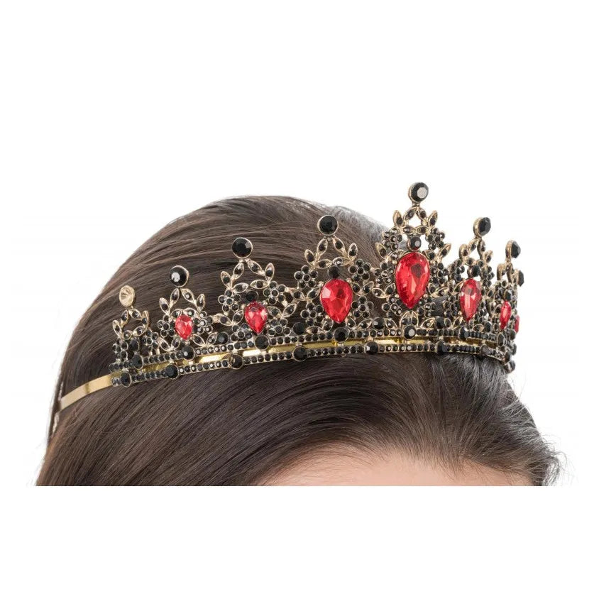 Gothisches Tiara mit roten Steinen-Chaks-Deinparadies.ch