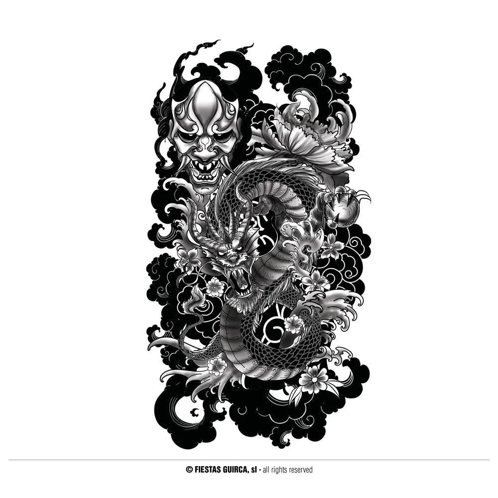 Grosse Klebetattoos | Drache-Guirca-Deinparadies.ch