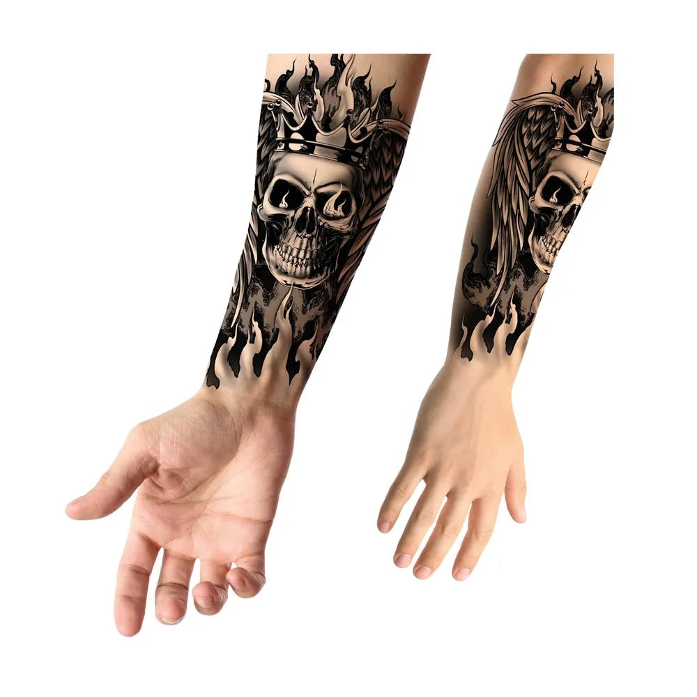Grosse Klebetattoos | Feuriger Totenkopf-Guirca-Deinparadies.ch