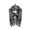 Grosse Klebetattoos | Feuriger Totenkopf-Guirca-Deinparadies.ch