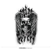 Grosse Klebetattoos | Feuriger Totenkopf-Guirca-Deinparadies.ch