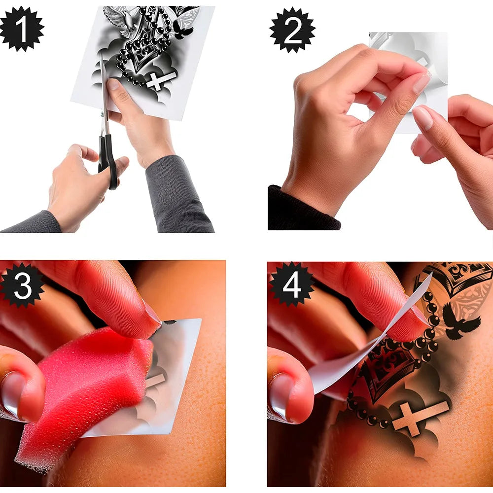 Grosse Klebetattoos | Kreuz-Guirca-Deinparadies.ch