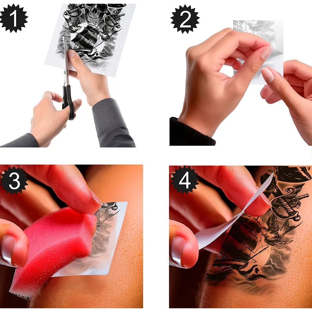 Grosse Klebetattoos | Pirat und Schiff-Guirca-Deinparadies.ch