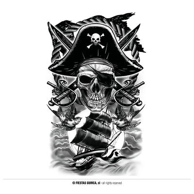 Grosse Klebetattoos | Pirat und Schiff-Guirca-Deinparadies.ch