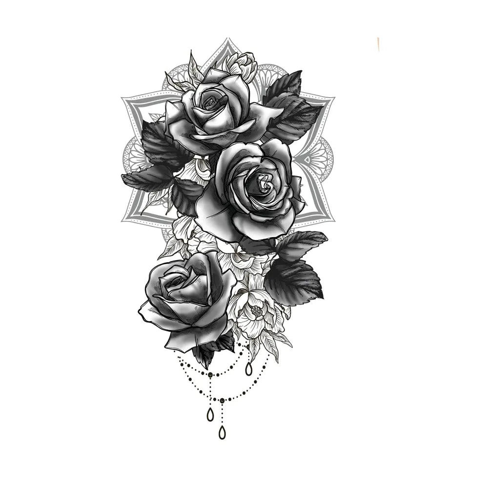 Grosse Klebetattoos | Rosenstrauss-Guirca-Deinparadies.ch
