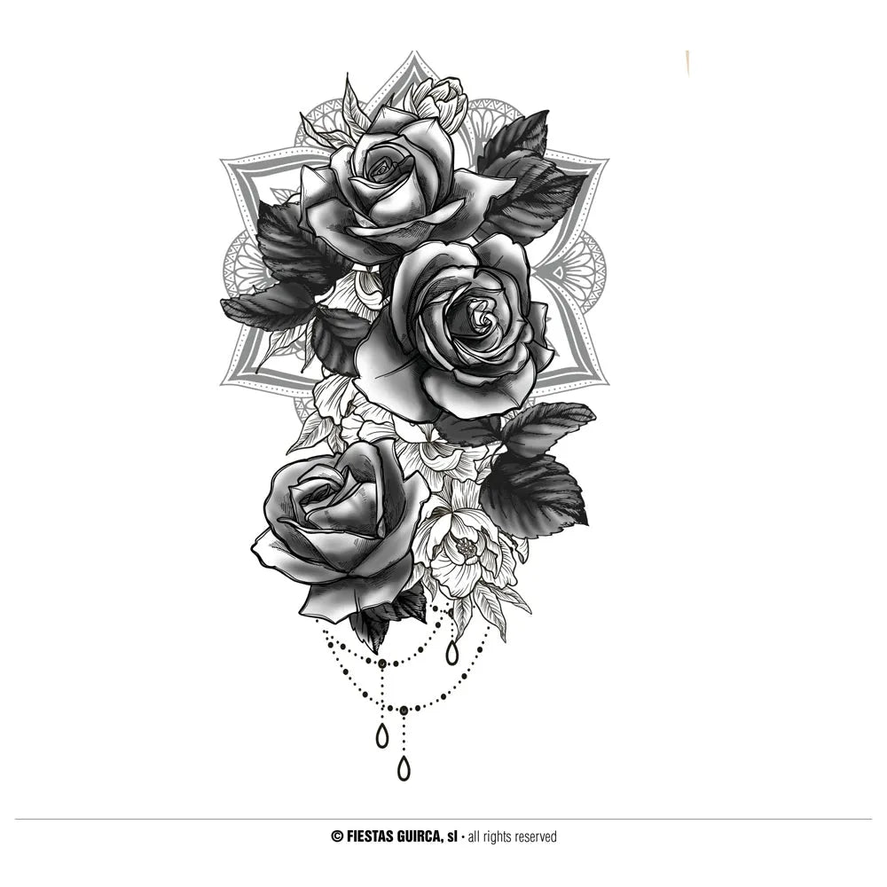 Grosse Klebetattoos | Rosenstrauss-Guirca-Deinparadies.ch
