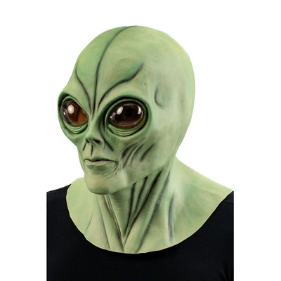 Grüne Alien Latexmaske-Carnival Toys-Deinparadies.ch