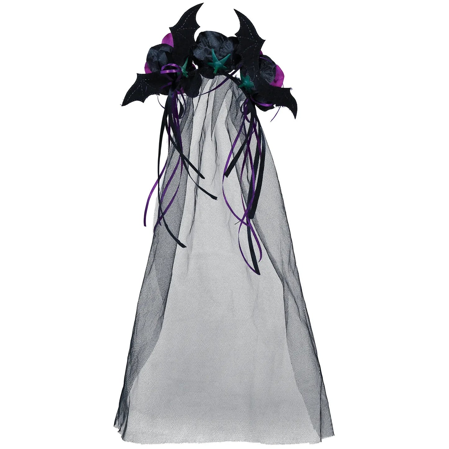 Haarreif lila Blumen mit Schleier-Guirca-Deinparadies.ch