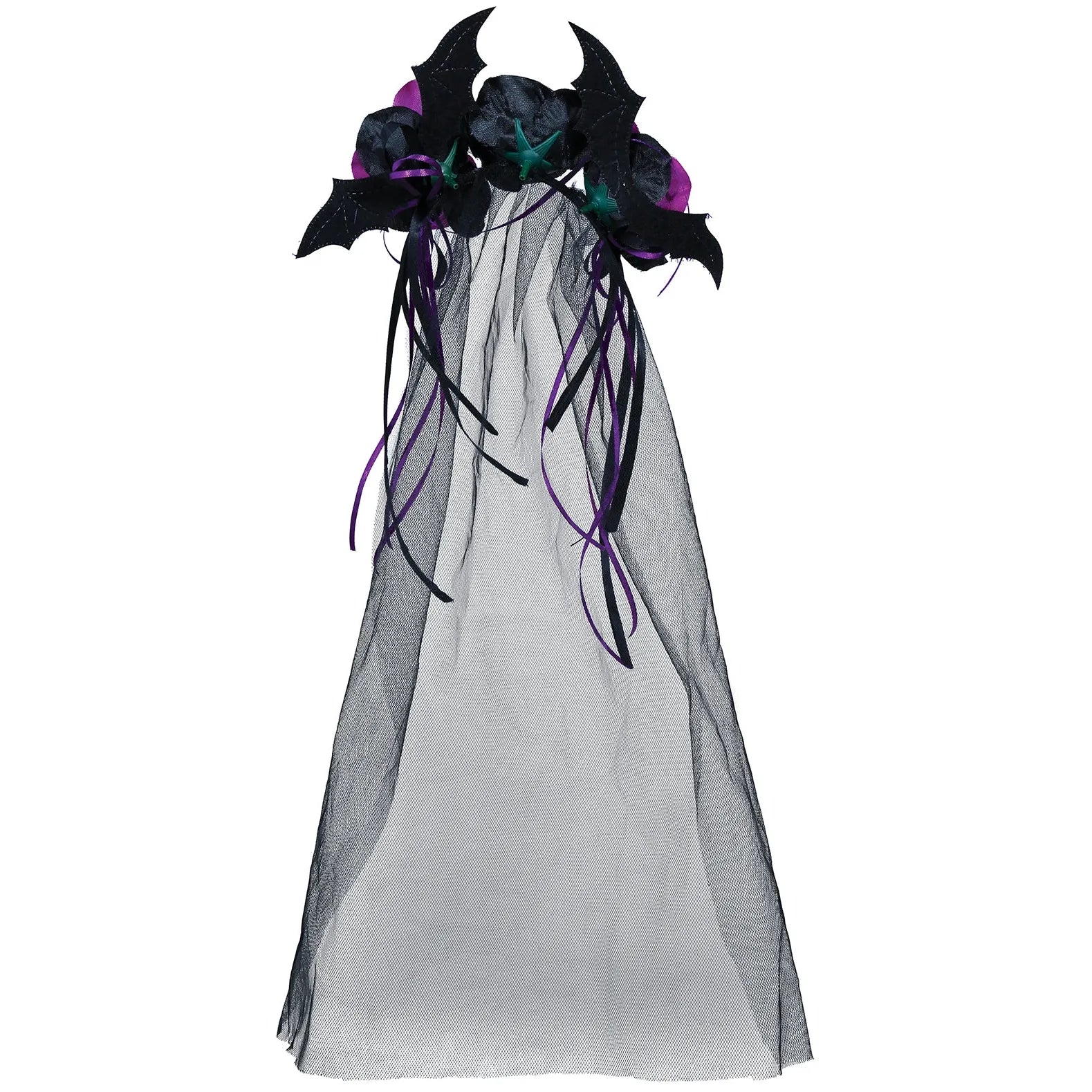 Haarreif lila Blumen mit Schleier-Guirca-Deinparadies.ch