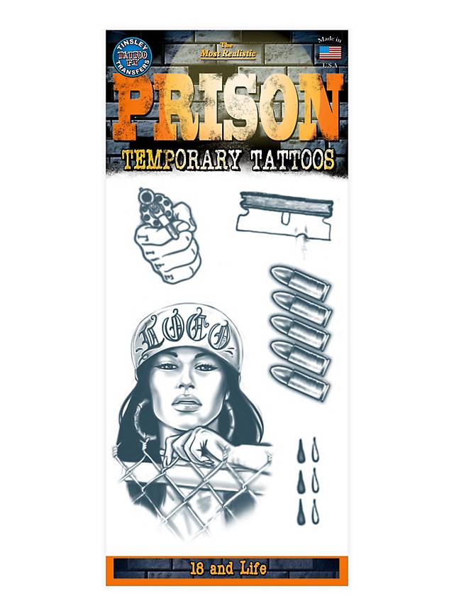 Häftlings Tattoo Thug | Klebetattoos-Tinsley Transfers-Deinparadies.ch