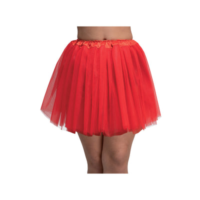 Halblanges Tutu aus Satin rot-Wicked-Deinparadies.ch