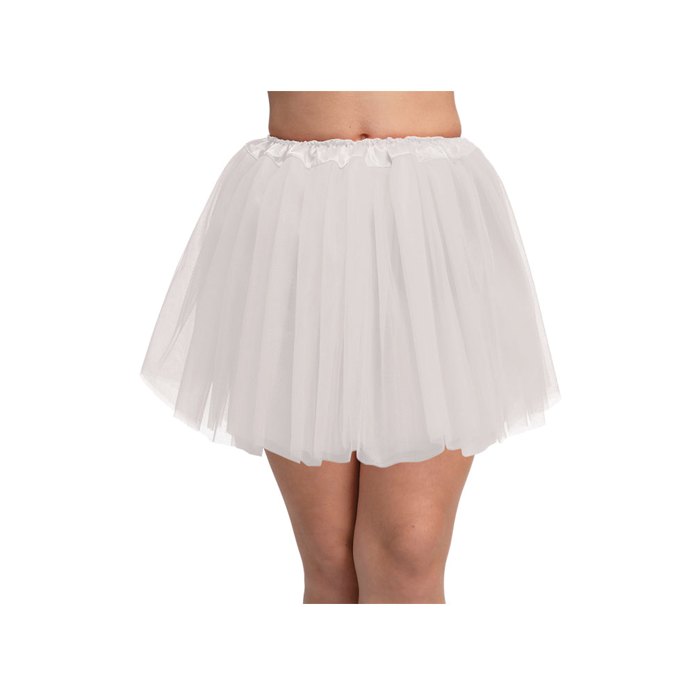 Halblanges Tutu aus Satin weiss-Wicked-Deinparadies.ch