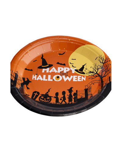 Halloween Party Kürbis Papierteller-Carnival Toys-Deinparadies.ch