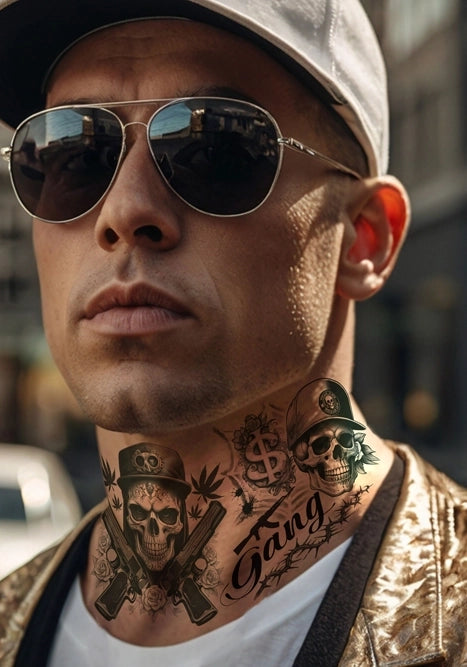 Halstattoo Sticker Gangster-Guirca-Deinparadies.ch