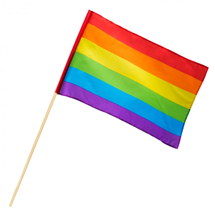 Bandiera a mano arcobaleno 30x45cm Boland Deinparadies.ch