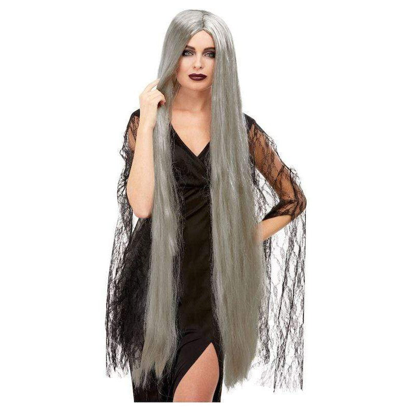 Witch wig extra long gray Smiffys at Deinparadies.ch