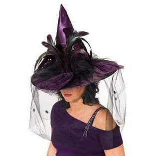 Witch hat feathers purple Smiffys Deinparadies.ch