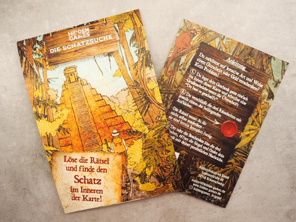 Hidden Games: Die Schatzsuche Rätselkarte-Hidden Games-Deinparadies.ch
