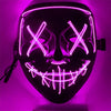 Horror LED-Maske mit genähten Augen Pink-Zoelibat-Deinparadies.ch