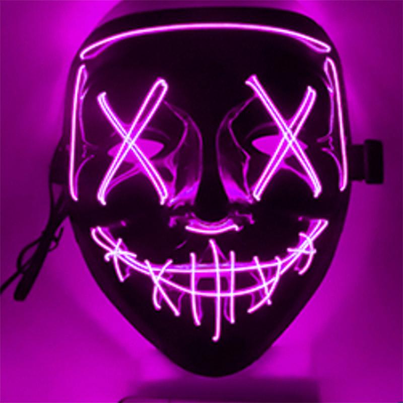 Horror LED-Maske mit genähten Augen Pink-Zoelibat-Deinparadies.ch