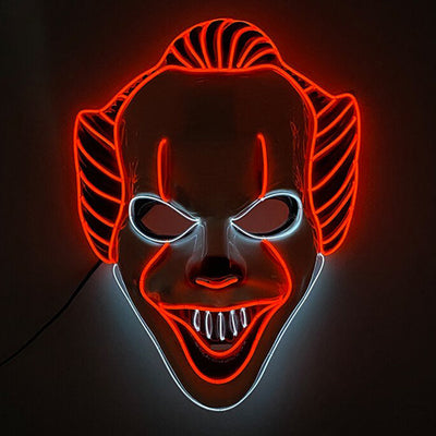 Masque d'horreur LED | Fournitures de chouette de fête ES Clown Deinparadies.ch