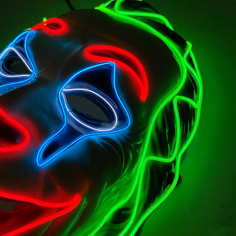 Maschera horror LED | Forniture per gufi per feste Joker Deinparadies.ch