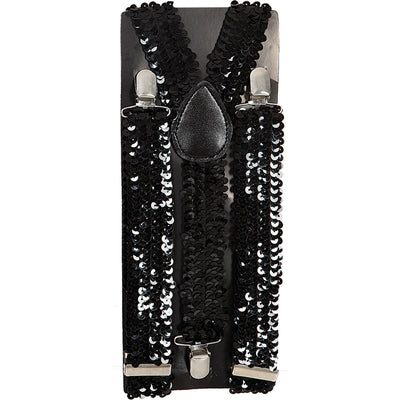 Suspenders with sequins - Black - Smiffys