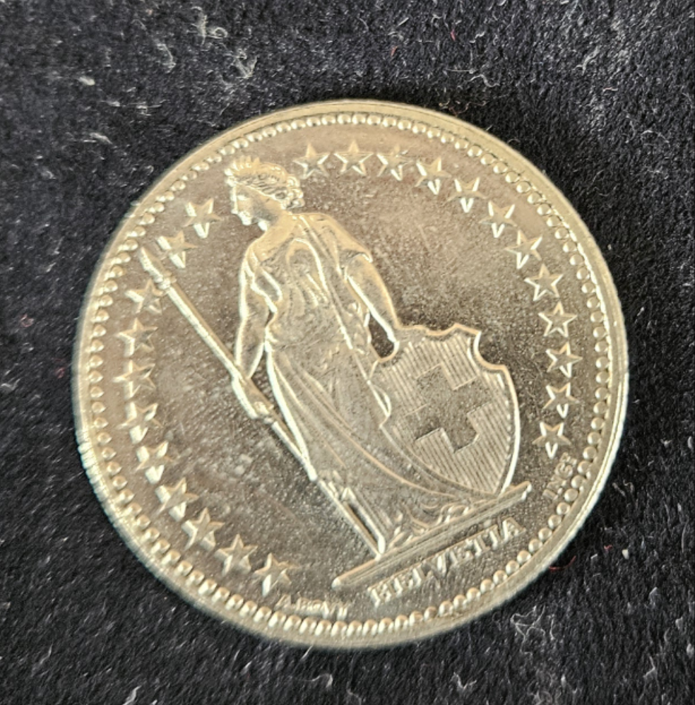 Coin magnétique 2 francs