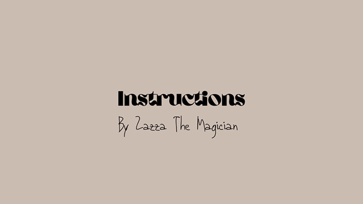 INSTRUCTIONS by Zazza The Magician - Video Download Nicola Lazzarini bei Deinparadies.ch