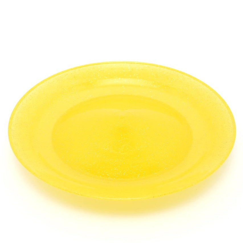 Jonglierteller Glitter mit Stab gelb-Jonglerie-Deinparadies.ch