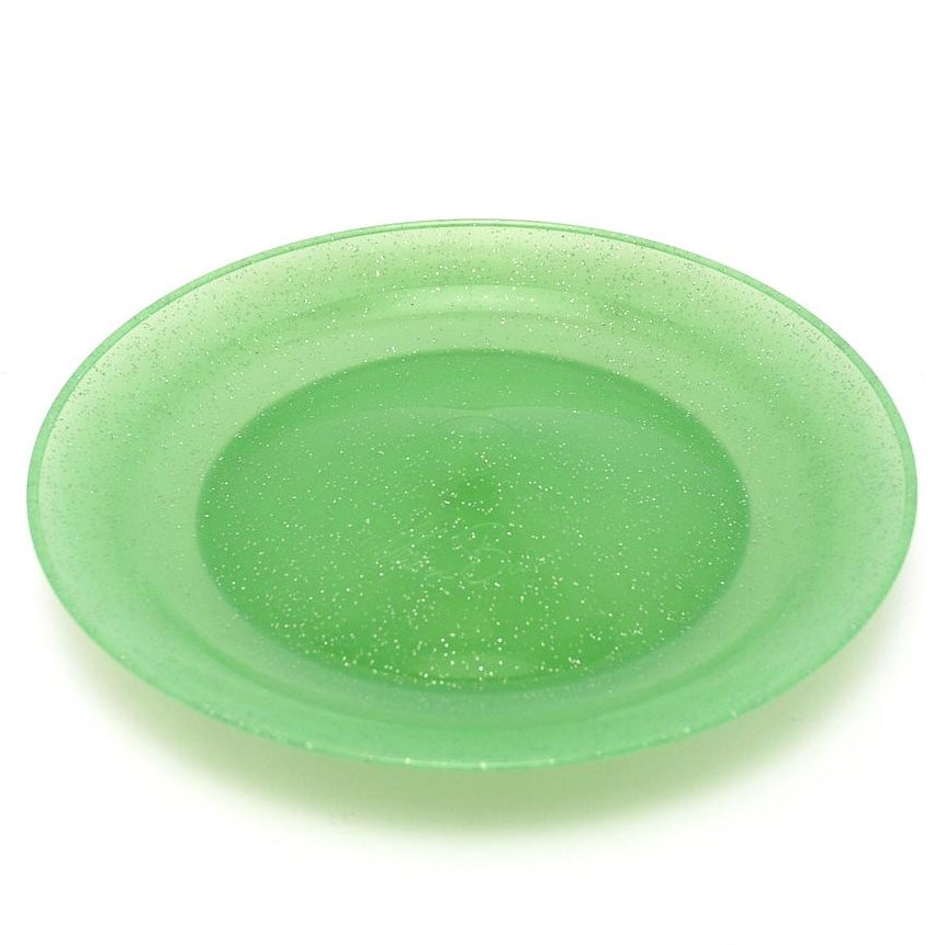 Jonglierteller Glitter mit Stab grün-Jonglerie-Deinparadies.ch