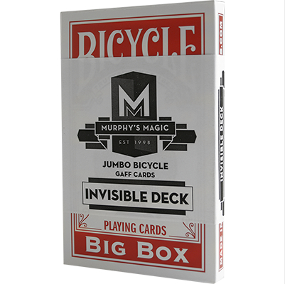 Jumbo Invisible Deck Bicycle (Red) Murphy's Magic bei Deinparadies.ch