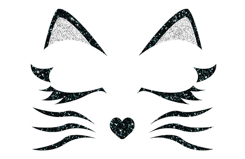 Katze Glitzer Klebetattoo-Guirca-Deinparadies.ch