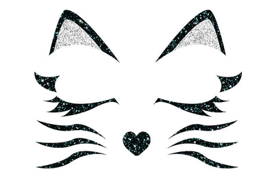 Katze Glitzer Klebetattoo-Guirca-Deinparadies.ch