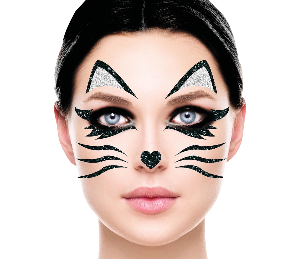 Katze Glitzer Klebetattoo-Guirca-Deinparadies.ch