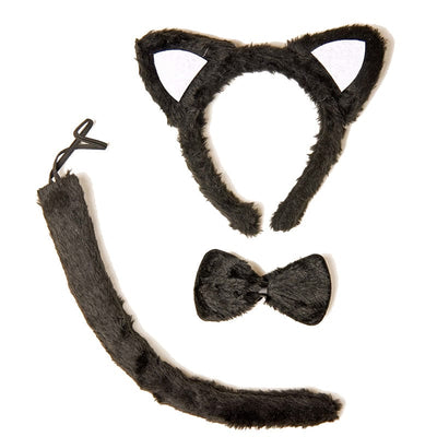 3-piece cat set - black - Müller festive items