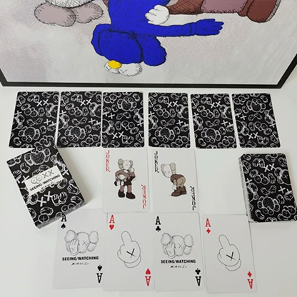 Kaws Seeing / Watching Black Edition Playing Cards-David Jon-Deinparadies.ch