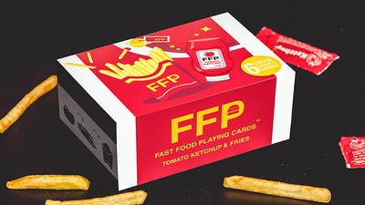 Cartes à jouer Ketchup et frites (1/2 brique) par Fast Food Playing Cards Riffle Shuffle à Deinparadies.ch