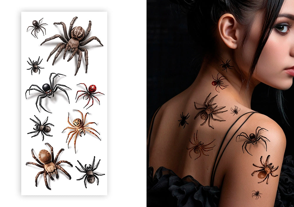 Klebetattoo Spinnenset-Guirca-Deinparadies.ch