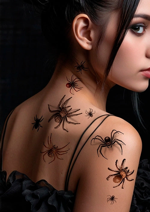 Klebetattoo Spinnenset-Guirca-Deinparadies.ch