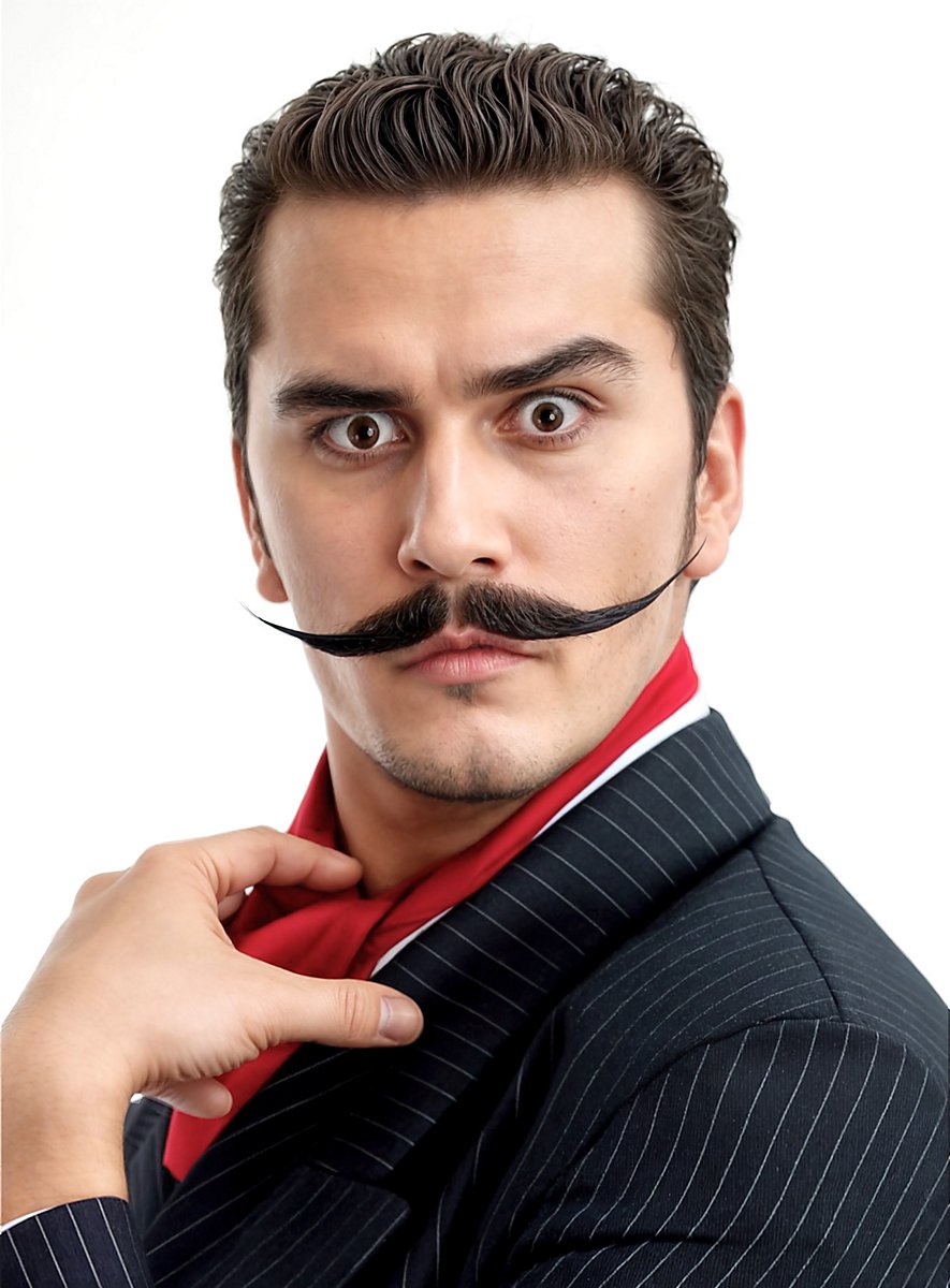 Künstler Schnauz Echthaar schwarz-Metamorph-Deinparadies.ch