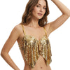 Kurzes Pailettentop für Frauen | Gold-Guirca-Deinparadies.ch