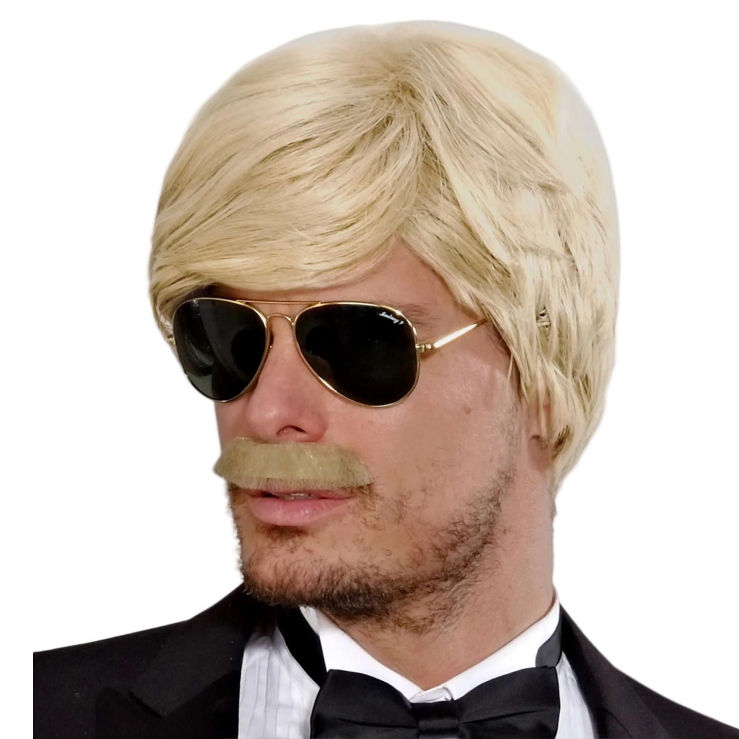 Playboy Dream Hair Perücke mit Schnurrbart | blond